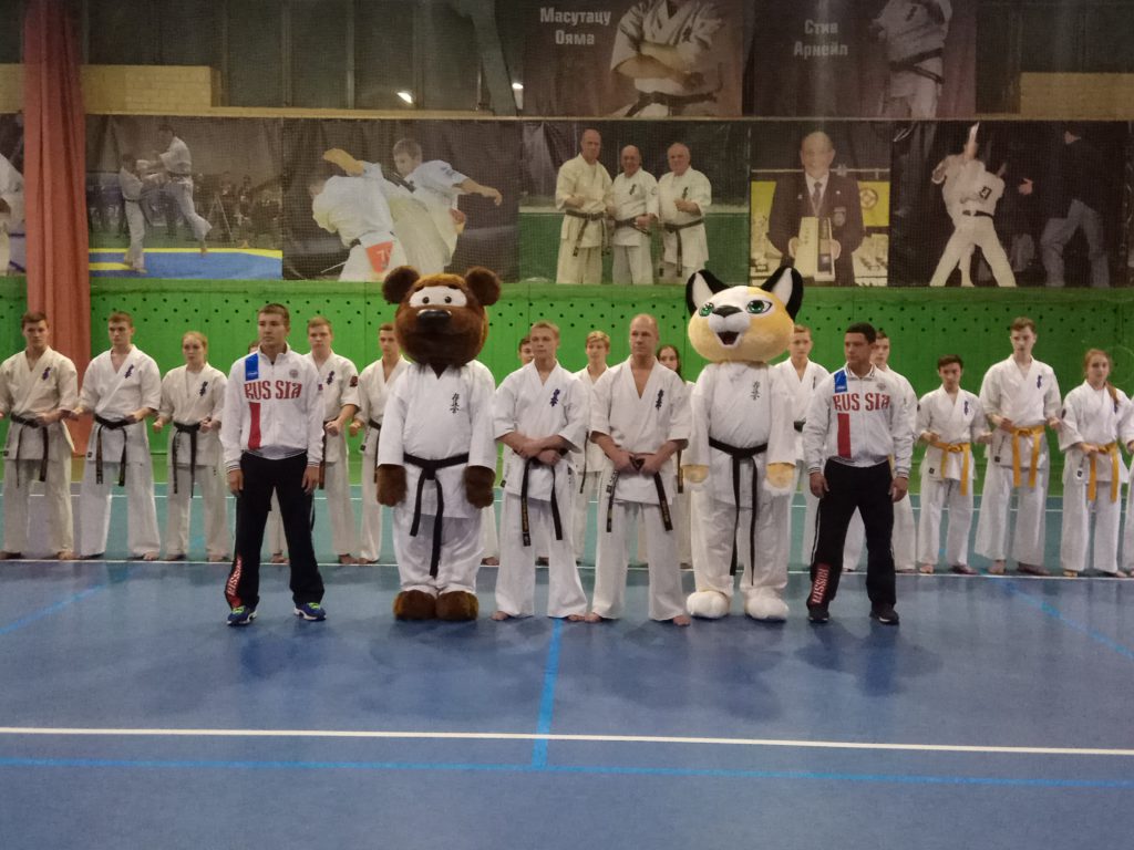 Kyokushin World Championship mascots great physical shape