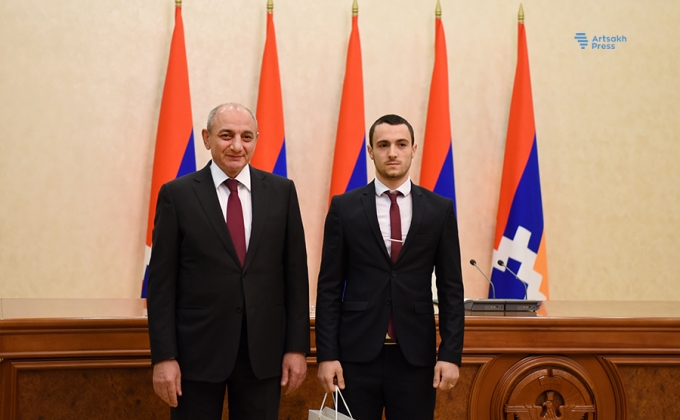 president artsakh awarded national athletes